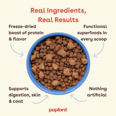 Good Dog Food Kibble Ocean Fish Recipe High Protein Freeze-Dried Dog Food, 3.5-lb bag