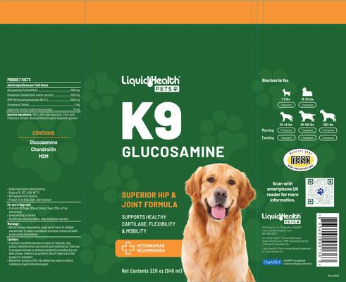 Original K9 Glucosamine Dog Supplement, 32-fl oz bottle