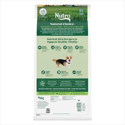 Alimento seco para perros adultos Natural Choice con receta de cordero y arroz integral en bocaditos pequeños, bolsa de 5 lb