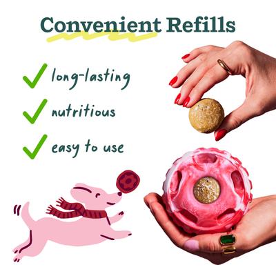 Pupsicle Jingle Pops Refills Peanut Butter Grain-Free Lickable Dog Treats, 7 count