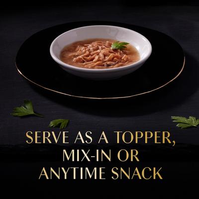 Selecciones Filetes en Caldo Receta de Pollo y Atún Complemento de Comida para Gatos Sin Granos, bandeja de 1.3 oz, caja de 12