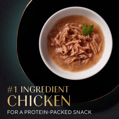 Selecciones Filetes en Caldo Receta de Pollo y Atún Complemento de Comida para Gatos Sin Granos, bandeja de 1.3 oz, caja de 12