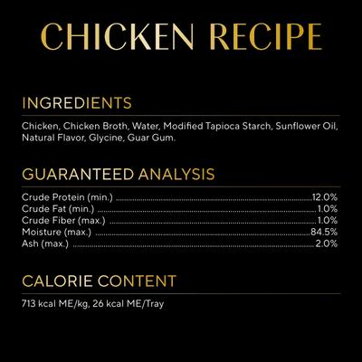 Selecciones Filetes en Caldo Receta de Pollo Complemento de Comida para Gatos sin Granos, bandeja de 1.3 oz, caja de 12