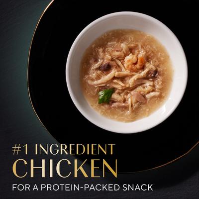 Selections Filets in Broth Chicken & Shrimp Recipe Grain-Free Cat Meal Complement, 1.3-oz tray, case of 12