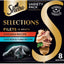Selections Filets in Broth Chicken & Chicken with Tuna Variety Pack Grain-Free Cat Meal Complement, 1.3-oz tray, case of 8