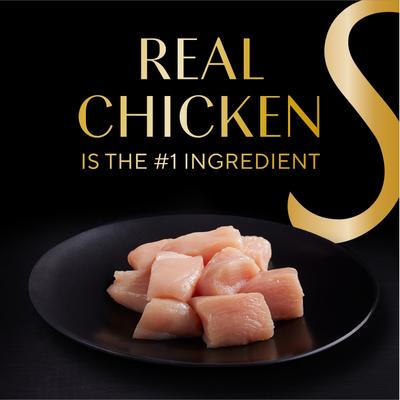 Selecciones Filetes en Caldo de Pollo y Pollo con Atún Paquete Variado Complemento de Comida para Gatos Sin Granos, bandeja de 1.3 oz, caja de 8