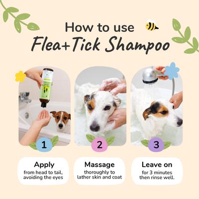Flea & Tick Dog & Cat Shampoo, Lemongrass Scent, 12-fl oz bottle