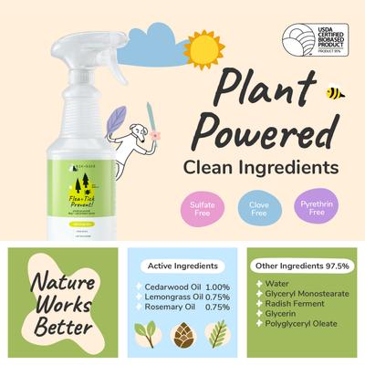 Lemongrass Flea+Tick Protect Dog & Cat Spray, 32-fl oz bottle