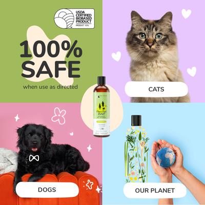 Flea & Tick Dog & Cat Shampoo, Lemongrass Scent, 12-fl oz bottle