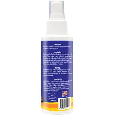 Spray nutritivo para perros y gatos After Sun Care sin perfume, azul/naranja/blanco, botella de 113 ml