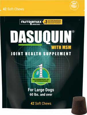 Suplemento masticable suave Dasuquin con MSM para la salud articular de perros grandes, 42 unidades