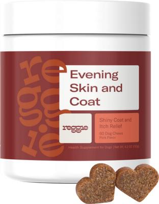 Evening Pork Flavored Soft Chew Skin & Coat Supplements for Dogs, 60 count