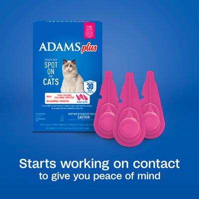 Plus Flea & Tick Spot Treatment for Cats over 5 lbs, 3 Doses (3-mos. supply)