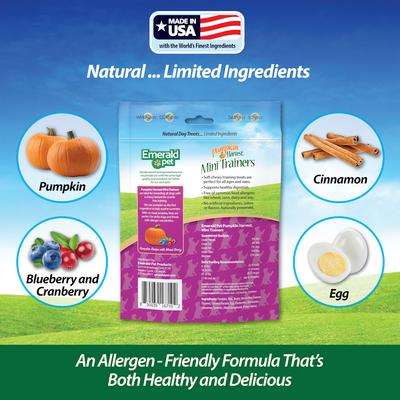 Pumpkin Harvest Mini Trainers Mixed Berry Soft & Chewy Dog Treats, 6-oz bag