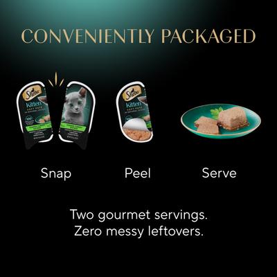 Perfect Portions Kitten Turkey Entree Pate Wet Cat Food, 2.6-oz twin-pack tray, case of 24