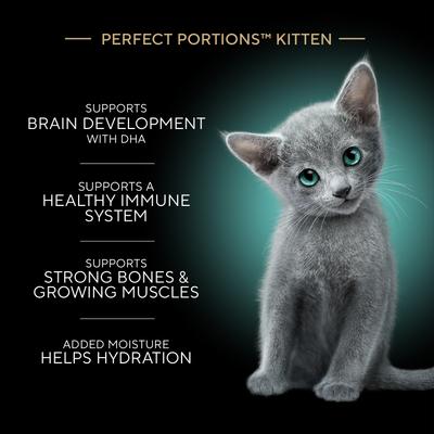Perfect Portions Kitten Turkey Entree Pate Wet Cat Food, 2.6-oz twin-pack tray, case of 24
