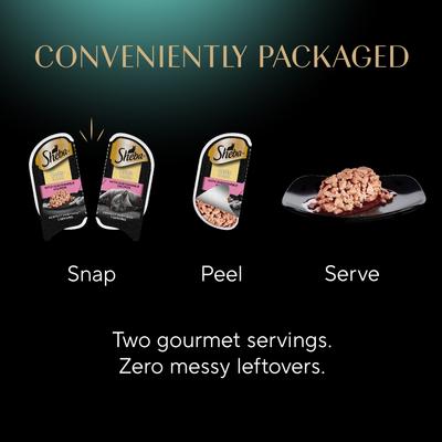 Perfect Portions Chicken, Turkey, Tuna & Salmon Variety Pack Grain-Free Chunks-In-Gravy Wet Cat Food, 2.64-oz tray, case of 48 twin-packs