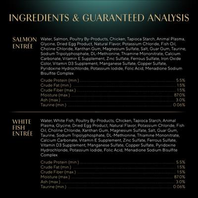 Gravy Indulgence Salmon & White Fish in Gravy Variety Pack Grain-Free Adult Wet Cat Food, 2.64-oz can, case of 12