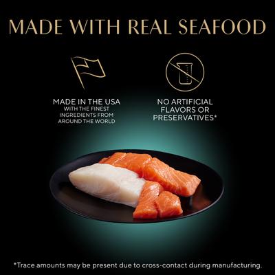 Gravy Indulgence Salmon & White Fish in Gravy Variety Pack Grain-Free Adult Wet Cat Food, 2.64-oz can, case of 12