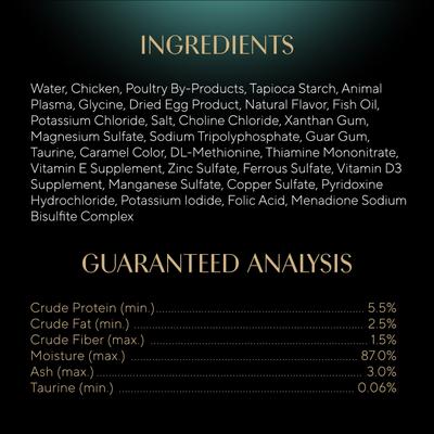 Comida húmeda para gatos adultos sin cereales Gravy Indulgence Chicken Entree en salsa extra, lata de 2.64 oz, caja de 24