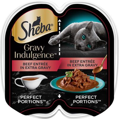 Comida húmeda para gatos adultos sin cereales Gravy Indulgence White Fish Entree en salsa extra, lata de 2.64 oz, caja de 24