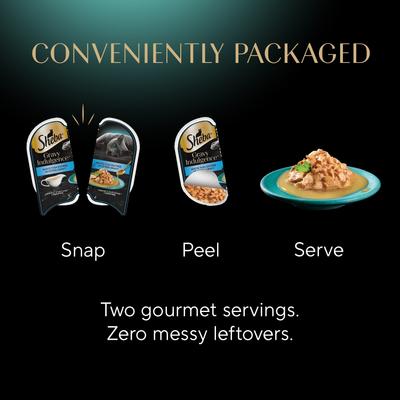 Comida húmeda para gatos adultos sin cereales Gravy Indulgence White Fish Entree en salsa extra, lata de 2.64 oz, caja de 24