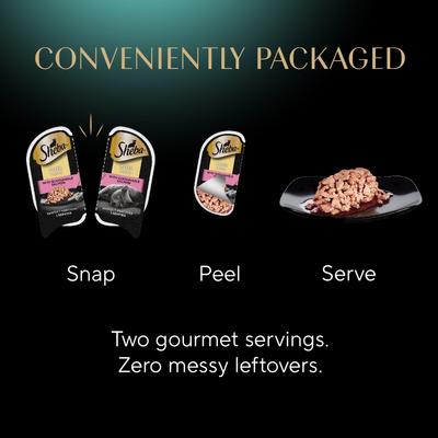 Comida húmeda para gatos Perfect Portions Grain-Free Salmon, Trout, & Tuna Entree Variety Pack Cuts in Gravy, 2.64 oz, caja de 24