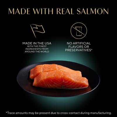Comida húmeda para gatos adultos Perfect Portions Bistro Salmon in Creamy Sauce, bandeja de 2.64 oz, caja de 24