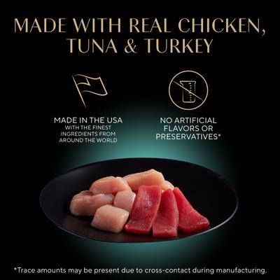 Perfect Portions Chicken, Tuna & Turkey Variety Pack Grain-Free Cuts in Gravy Wet Cat Food, 2.6-oz, case of 36