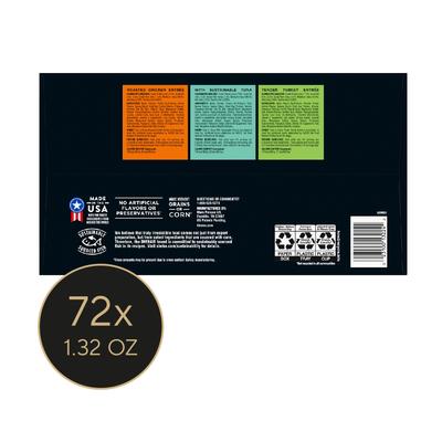 Perfect Portions Chicken, Tuna & Turkey Variety Pack Grain-Free Cuts in Gravy Wet Cat Food, 2.6-oz, case of 36