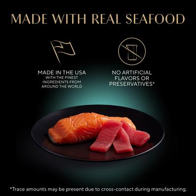 Perfect Portions Grain-Free Salmon & Sustainable Tuna Cuts in Gravy Entree Variety Pack Adult Wet Cat Food Trays, 2.6-oz, case of 12