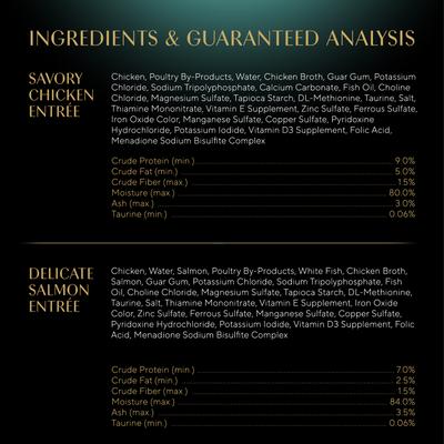 Perfect Portions Chicken & Salmon Pate Entree Variety Pack Adult Wet Cat Food Trays, 2.6-oz, case of 6