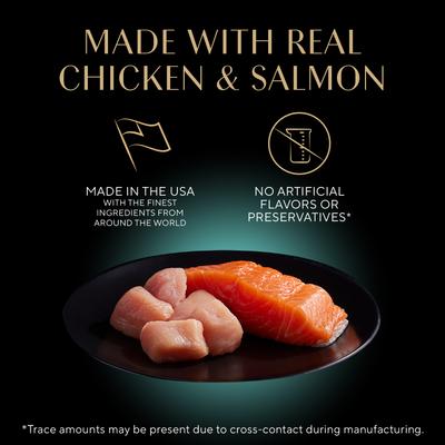 Perfect Portions Chicken & Salmon Pate Entree Variety Pack Adult Wet Cat Food Trays, 2.6-oz, case of 6