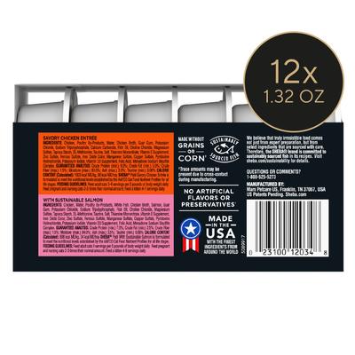 Perfect Portions Chicken & Salmon Pate Entree Variety Pack Adult Wet Cat Food Trays, 2.6-oz, case of 6