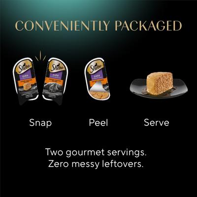 Perfect Portions Grain-Free Savory Chicken, Roasted Turkey & Tender Beef Pate Variety Pack Adult Wet Cat Food Trays, 2.6-oz, case of 24