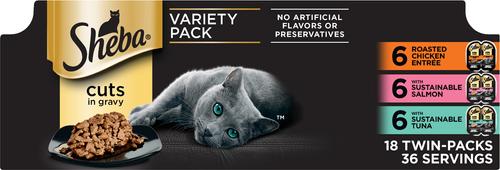 Perfect Portions Grain-Free Savory Mixed Grill Cuts in Gravy Entree Adult Wet Cat Food Trays, 2.6-oz, case of 24