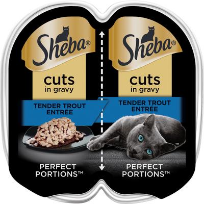 Perfect Portions Grain-Free Tender Trout Cuts in Gravy Entree Wet Adult Cat Food Trays, 2.6-oz, case of 24
