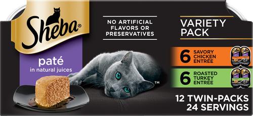 Perfect Portions Grain-Free Savory Chicken Entree Pate Adult Wet Cat Food Trays, 2.6-oz, case of 24