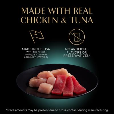 Perfect Portions Grain-Free Gourmet Chicken & Tuna Pate Entree Adult Wet Cat Food Trays, 2.6-oz, case of 24