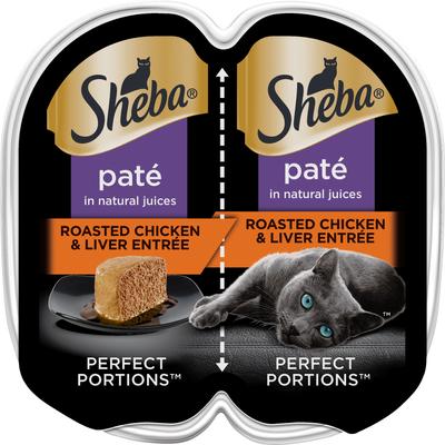 Perfect Portions Grain-Free Roasted Chicken & Liver Pate Entree Adult Wet Cat Food Trays, 2.6-oz, case of 24