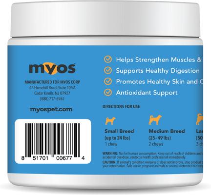 Muscle & Mobility Collagen Chews Dog Supplement, 180-g