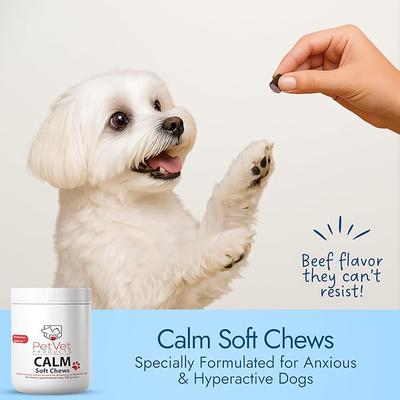 Beef Flavored Calming Chews Supplement for Dogs, 60 count