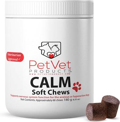 Beef Flavored Calming Chews Supplement for Dogs, 60 count