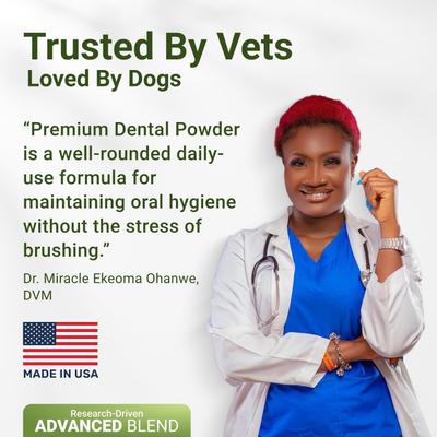 Dental Cleaning Powder with Probiotics for Dogs, 2-oz