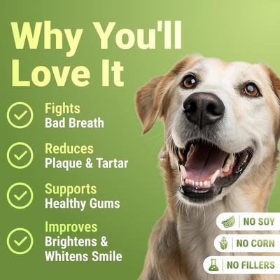 Dental Cleaning Powder with Probiotics for Dogs, 2-oz