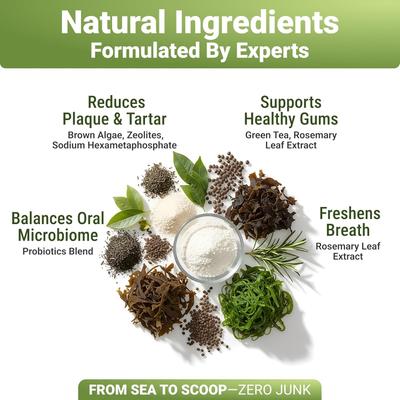 Dental Cleaning Powder with Probiotics for Dogs, 2-oz