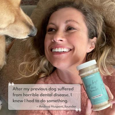 Bye Bye Dog Breath Dental Powder for Dogs, 120-g jar