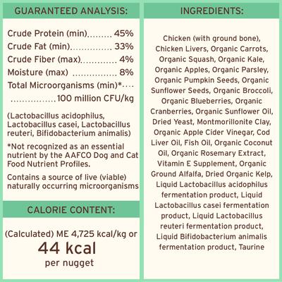 Chicken Formula Nuggets Grain-Free Raw Freeze-Dried Dog Food, 5.5-oz bag
