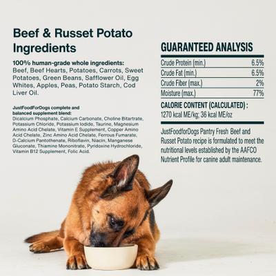 Pantry Fresh Human-Grade Non-GMO Variety Pack Fresh Dog Food, 12.5-oz pouch, case of 8