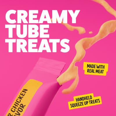 Licky Tubes Grain-Free Wet Chicken & Salmon Flavored Lickable Cat Treats, 18 tubes